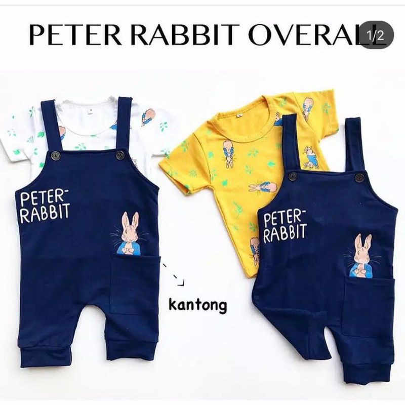 Setelan Baju Anak Cewek/Cowok (Peter Rabbit Overall)