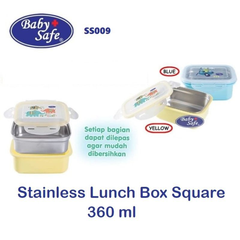 Baby Safe Stainless Steel Lunch Box 360ml SS009