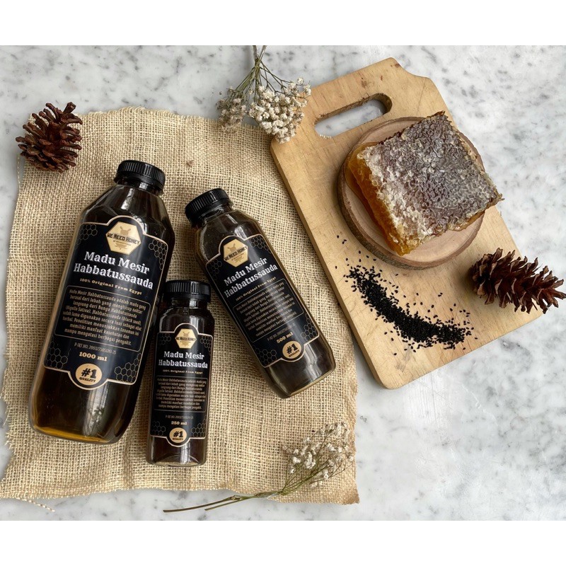 

Madu Mesir Habbatussauda raw honey, 100% murni. (blackseed/habbatussauda)