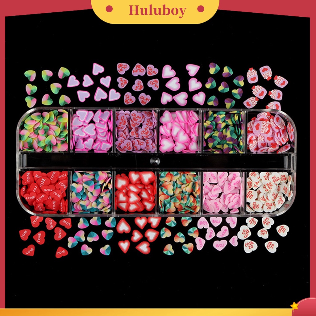 Huluboy Huluboy♡ Stiker Kuku 12 Grid Untuk Nail Art