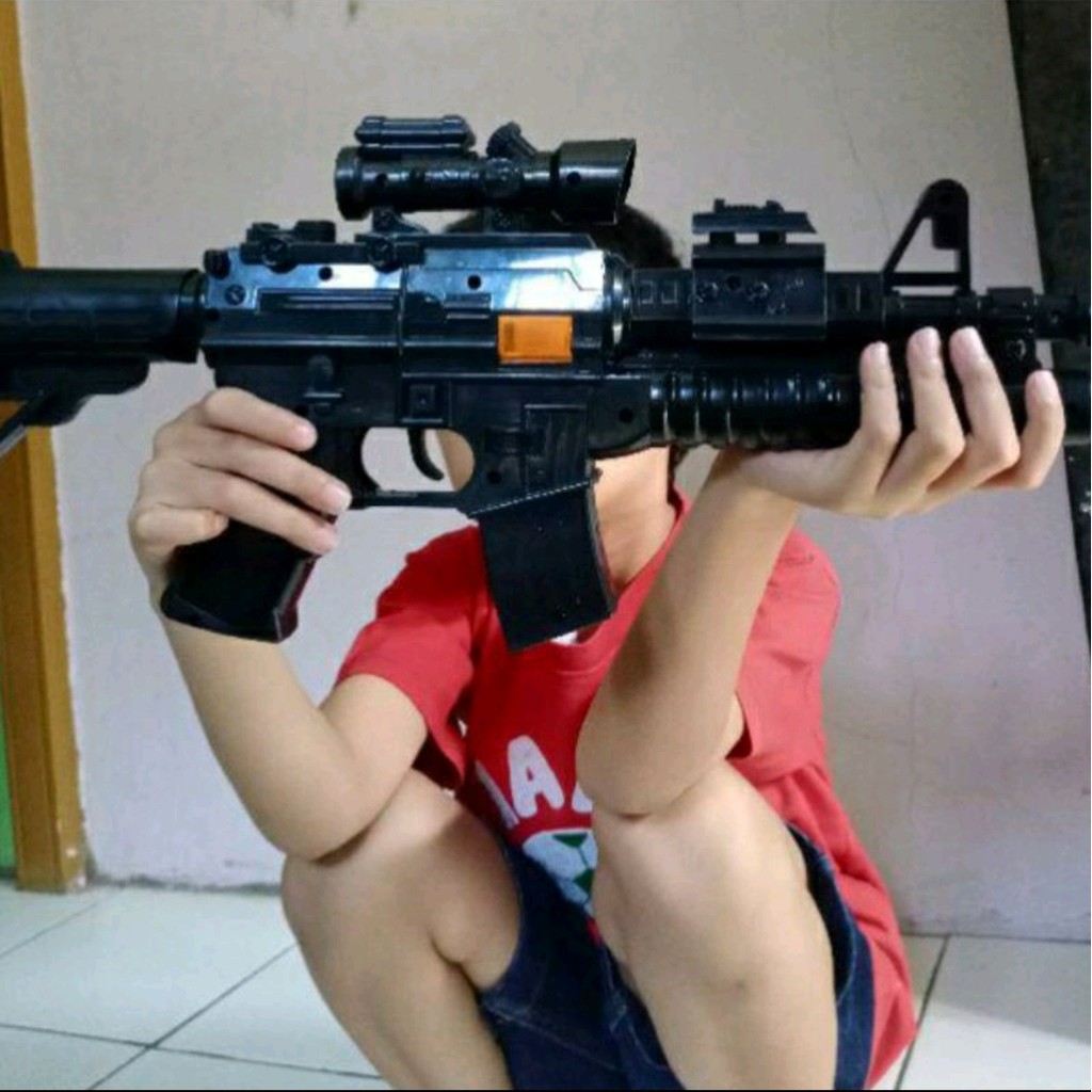 Mainan Anak Laki Senjata Pistol Militer (tidak pakai batrai)