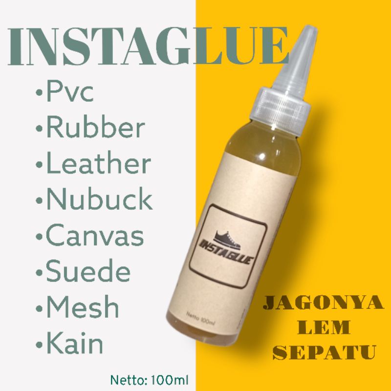 LEM SEPATU BOLA ORIGINAL SUPER KUAT 100ml LEM instaglue MIDSOLE-OUTSOLE-UPPERSOLE-SUEDE-Etc