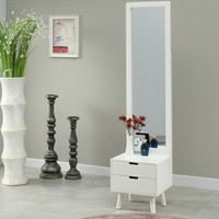 meja rias duco putih retro