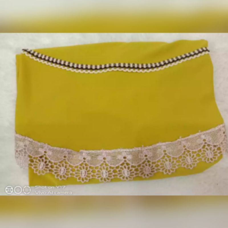 Hijab / Jilbab / Kerudung / Bergo / Khimar Instan Jersey Serut Renda List / Renda Serut Renda List Model Bergo Terbaru Termurah,Terjangkau dan Terlaris 2021/ Kerudung Wanita/ Muslimah Hijab-Lemon