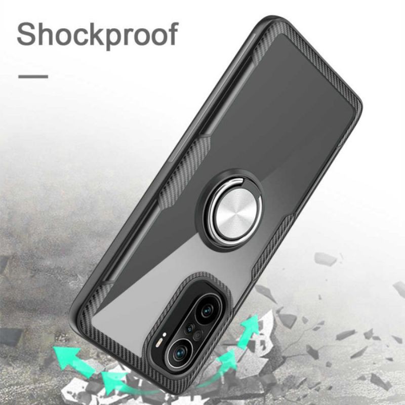 Case Xiaomi PocoF3 Poco F3 Hardcase Hybrid Clear Casing Cover Ring Iring Sarung Bumper Soft Slim
