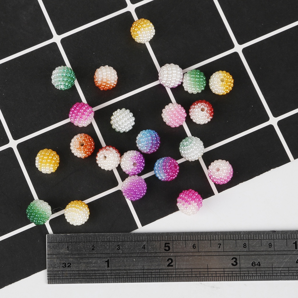 10 Mm Campuran Warna Cemerlang 50 Pcs Plastik ABS Manik-manik Mutiara Imitasi 1.5 Mm Lubang Temuan Perhiasan DIY Fashion Perhiasan Membuat