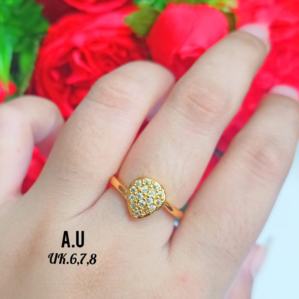 CINCIN Dewasa Xp tetes air  permata gold&amp;silver COD