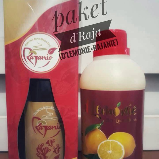 

Paket D'RAJA D'lemonie sari lemon +Rajanie Ramuan Jahe Masa kini