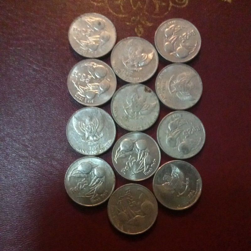25 rupiah pala used ori