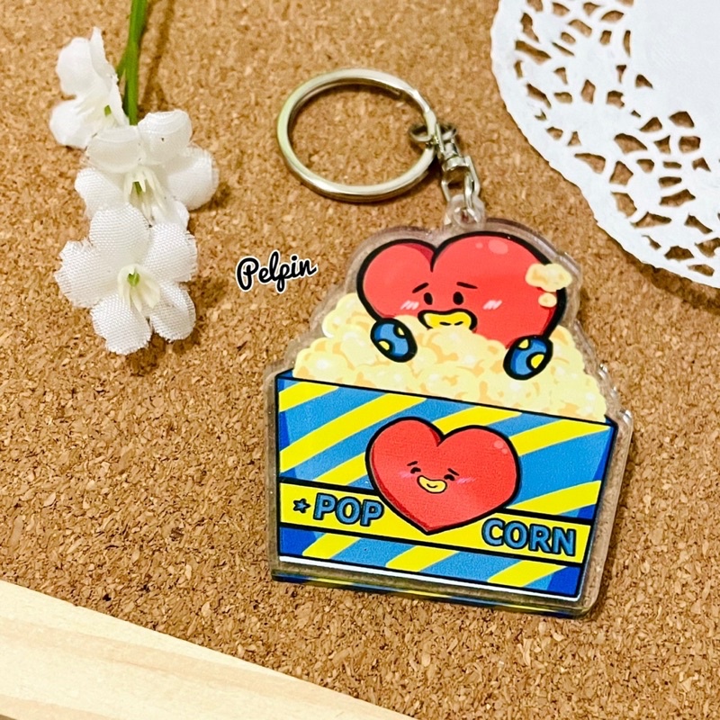 gantungan kunci akrilik bt21 snack bts kpop keychain besar chimmy van tata cooky shooky rj van koya