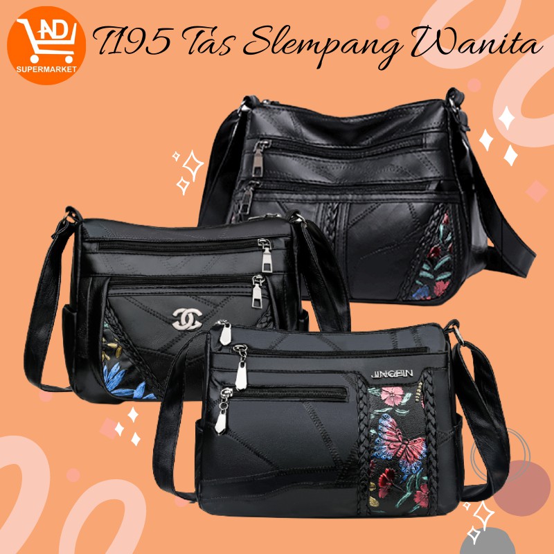 AND COD TAS SELEMPANG WANITA KULIT SLING BAG WOMEN FASHION KOREAN STYLE TAS CEWEK IMPORT T195