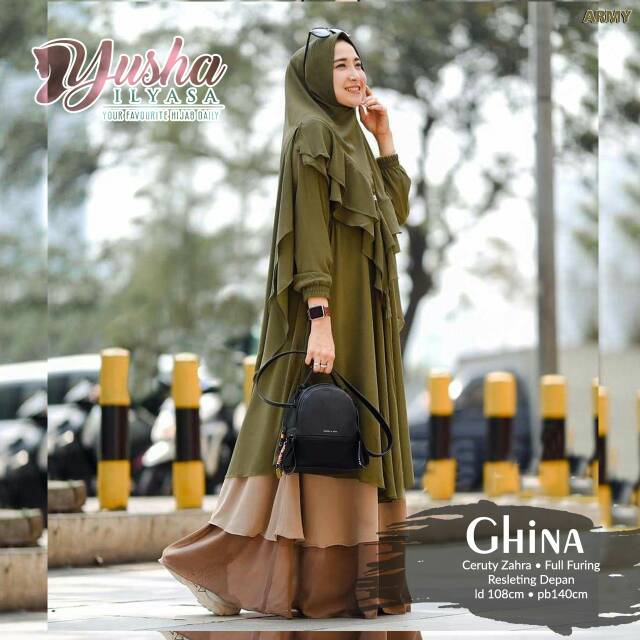 GHINA SYARI BY YUSHA ILYASA - FASHION GAMIS SYARI WANITA MUSLIMAH PREMIUM ORIGINAL GAMIS TERBARU