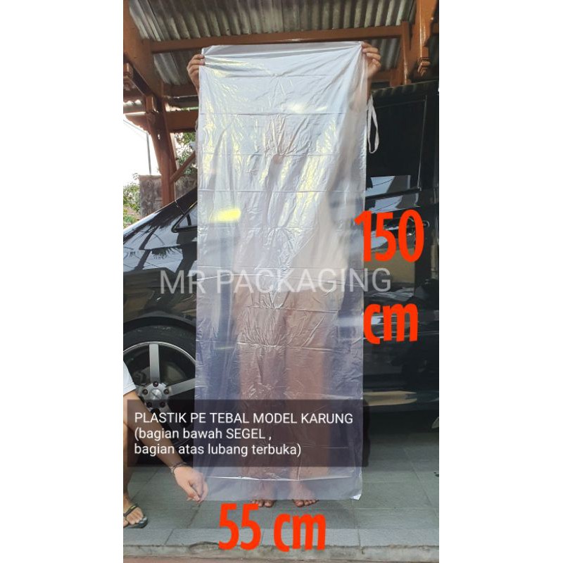 Plastik Laundry 55x150cm | Kantong Londry Besar 55cmx150cm | Kresek Jumbo Bening 55x150 | Plastik PE