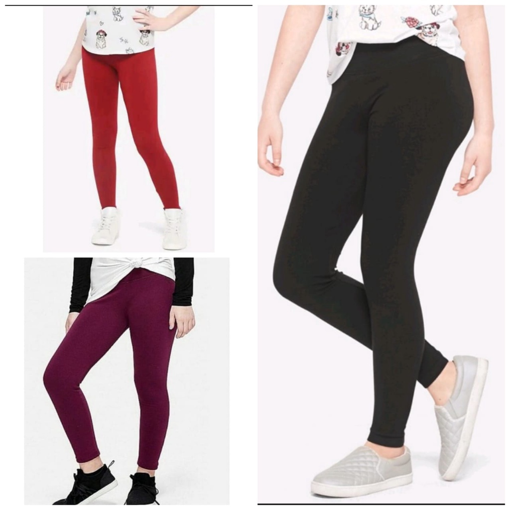 LEGGING ANAK PEREMPUAN JUSTICE POLOS WARNA