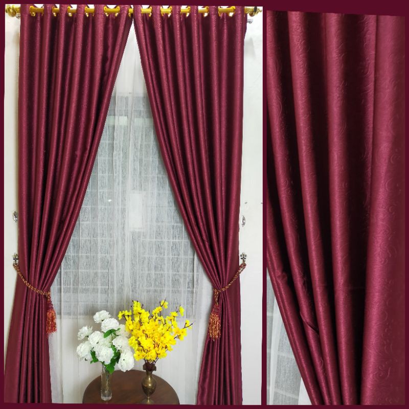 Gorden Blackout embos Maroon premium