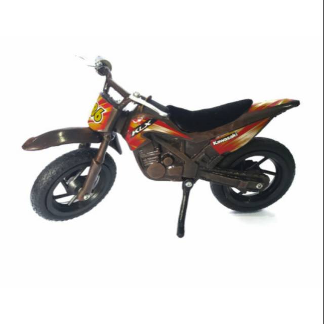Miniatur motor balap trail bahan logam