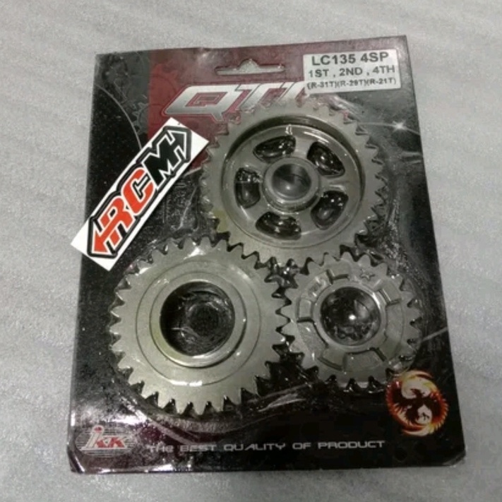 GIGI GIR GER GEAR RASIO RATIO LC135 LC 135 JUPITER MX JUPMX JUPITERMX OLD LAMA 4 SPEED NO 1 - 31T 2 - 29T 4 - 21T ORI ORIGINAL QTT PARTS