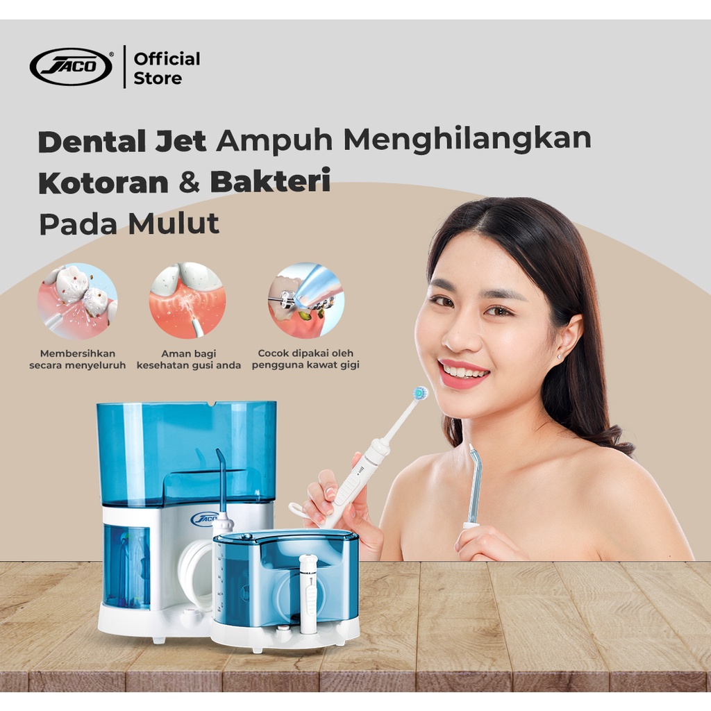 Jaco Dental Jet Alat Pembersih Karang Gigi Dental Flosser Water Flosser Ultra Water Flosser