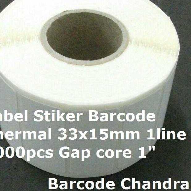 

Limited - Direct Thermal 33x15mm 1Line 1000pcs Gap 2mm Core 1 Inchi / Label Sticker Bare ✔