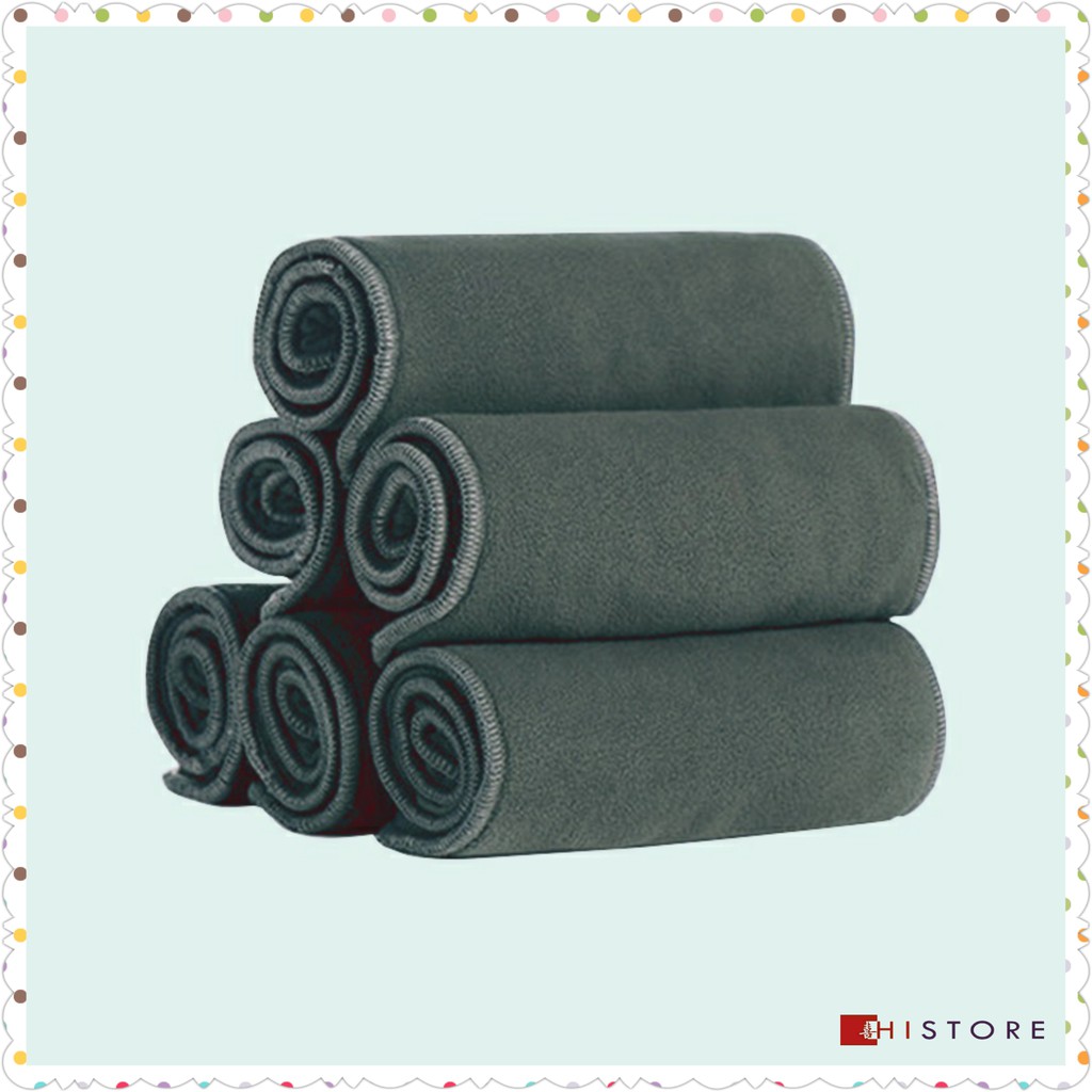 INSERT POPOK BAMBOO CHARCOAL MIKROFIBER ORGANIK ANTI BAKTERI 5 LAYERS