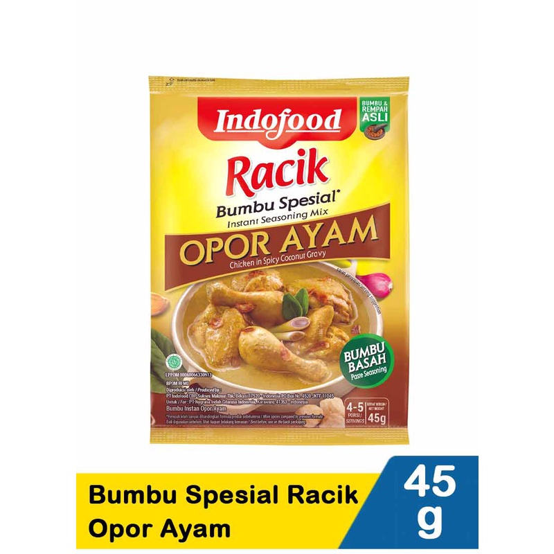 Bumbu Racik Spesial Indofood Soto Ayam Gulai Kare Opor Ayam Rendang 45 Gram