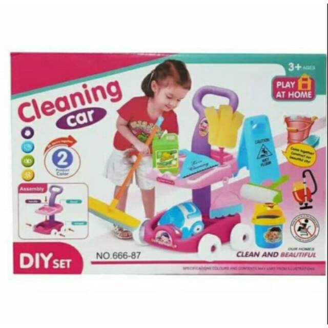 Mainan anak cleaning car pembersihan rumah alat pembersih rumah anak kado mainan perempuan
