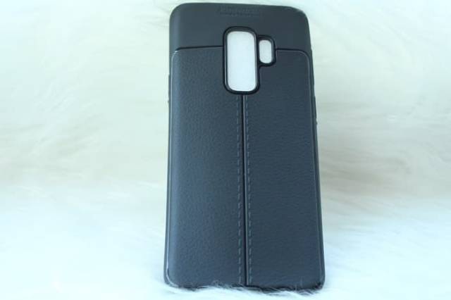 auto focus leather kulit jeruk texture Samsung S9 Plus soft case cover