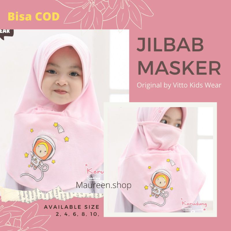 JILBAB MASKER / JILBAB MASKER ANAK / JILBAB ANAK / KERUDUNG MASKER ANAK / HIJAB ANAK