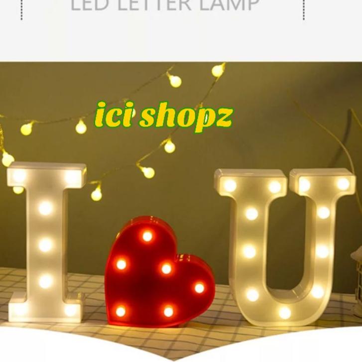 ➮nl Paling Popular ( A Sampai Q) Lampu Led Huruf / Lampu Huruf / Lampu Hias 87