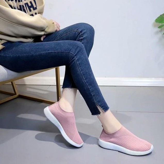 RYS - Simple Cover Sepatu Sneakers Wanita Fashion Casual - Ori Import