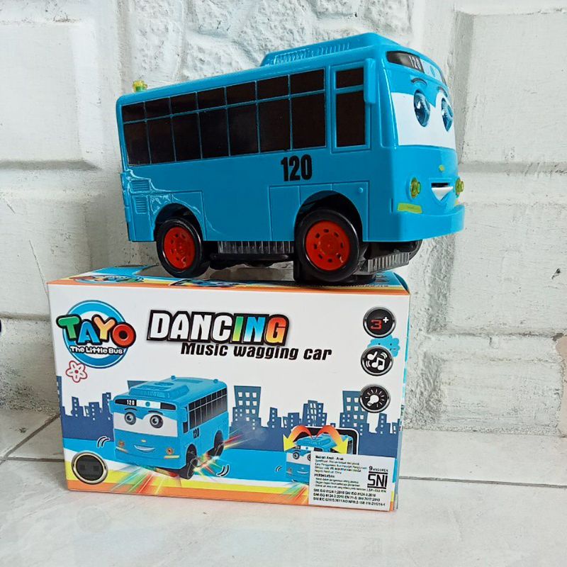 1804B - Mainan Mobil Bus Tayo Dancing Music Wagging Car 1804B