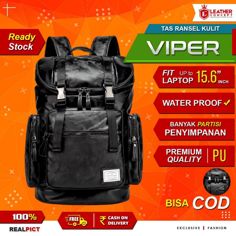 Tas Ransel Pria Kulit Ransel Pria Backpack Kulit Pria VIPER