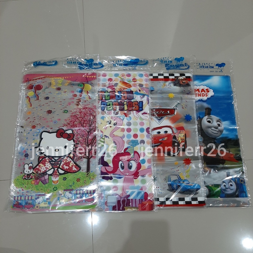 

Plastik ulang tahun karakter besar tebal 22x40