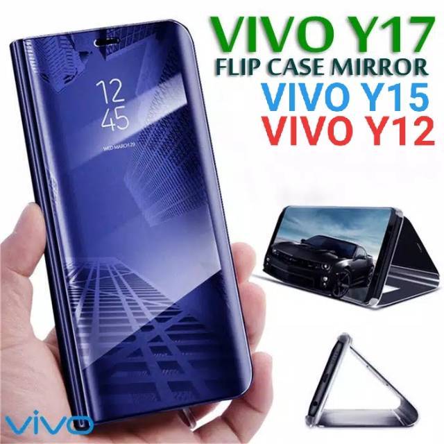 VIVO Y17 - VIVO Y15 - Vivo Y12 - Clear View Smart Standing Flip Case Mirror