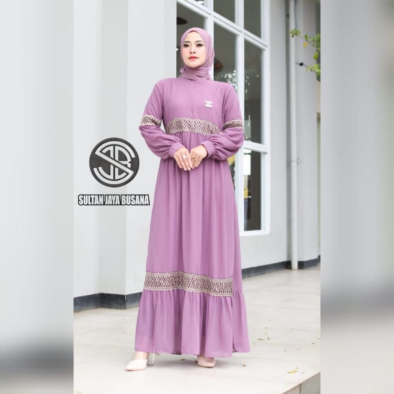 Danita maxy // UKURAN JUMBO + STANDAR  L,XL,XXL // gamis ceruty babydol