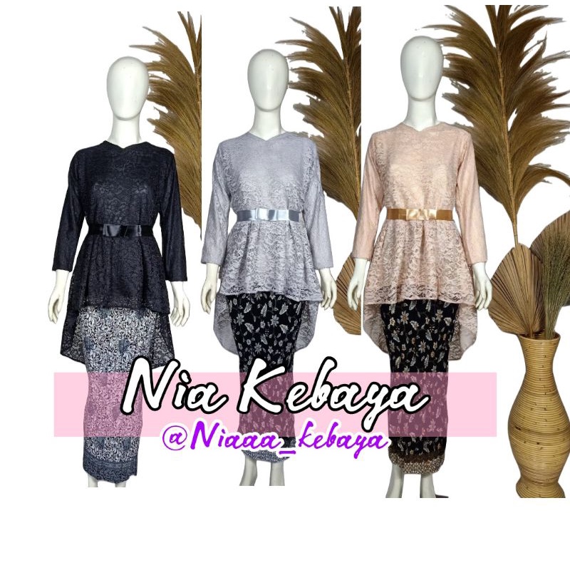 NiaKebaya • ATASAN SAJA / KEBAYA KURNIA BROKAT / KEBAYA AURORA PITA PINGGANG / KEBAYA WISUDA MODERN 