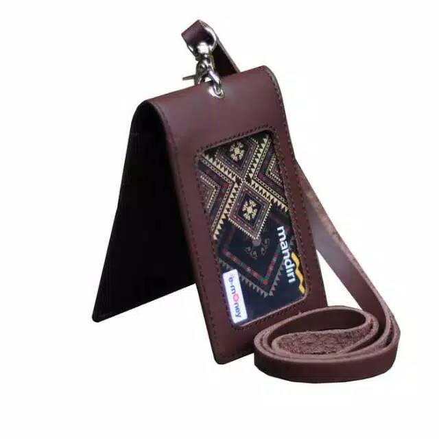 

Id Card Holder Name Tag Kulit Leather Castle Warna Hitam Berkualitas