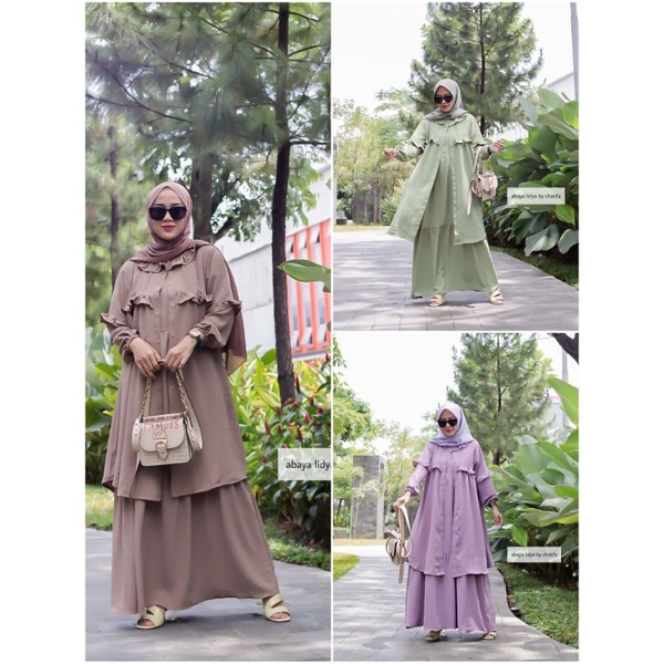 set dress outer abaya Lidya prod by chatifa ori