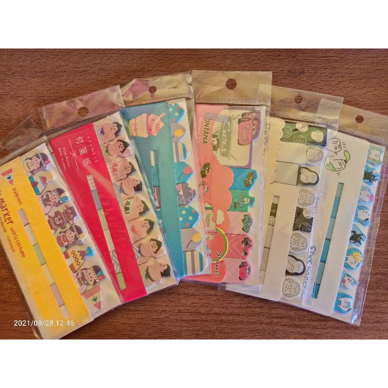 

stick marker-pembatas kertas-pembatas buku bahan kertas-pembatas karakter