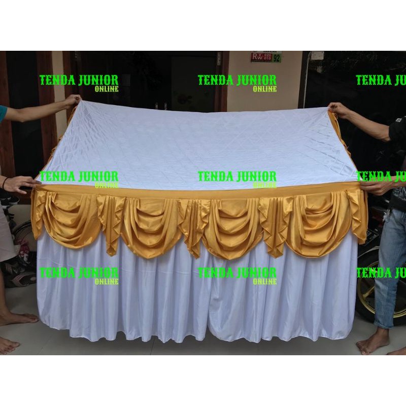 taplak meja prasmanan/cover meja bulat poni spain