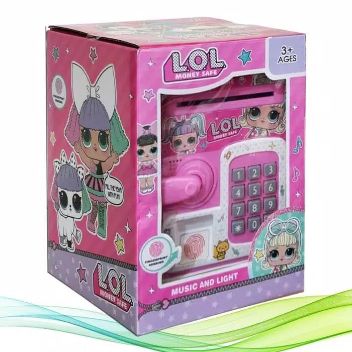 mainan anak celengan ATM brangkas karakter LOL