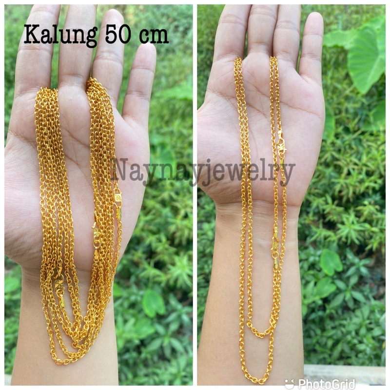 Kalung koin warna 24k