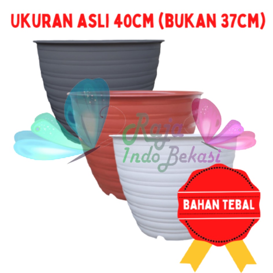 POT TAWON BESAR - Ori Pot Super Tawon 40 Cm Putih Hitam Merah Bata Coklat Terracota Teracota Pot Plastik Bunga Tanaman Pot Tawon Jumbo Besar Putih Tebal Murah Grosir Pot Jumbo Besar Putih Tinggi Murah 40cm 50cm 60cm 70cm 100cm