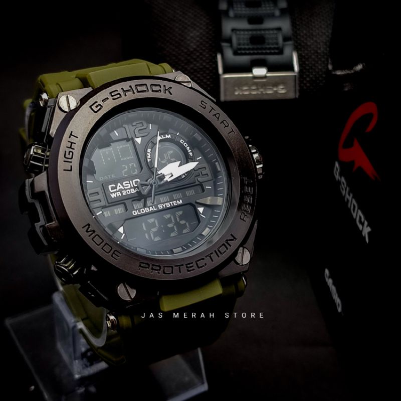 G SHOCK GST-8600 METAL ARMY GRADE A JAM TANGAN PRIA TAHAN AIR INCLUDE BONUS