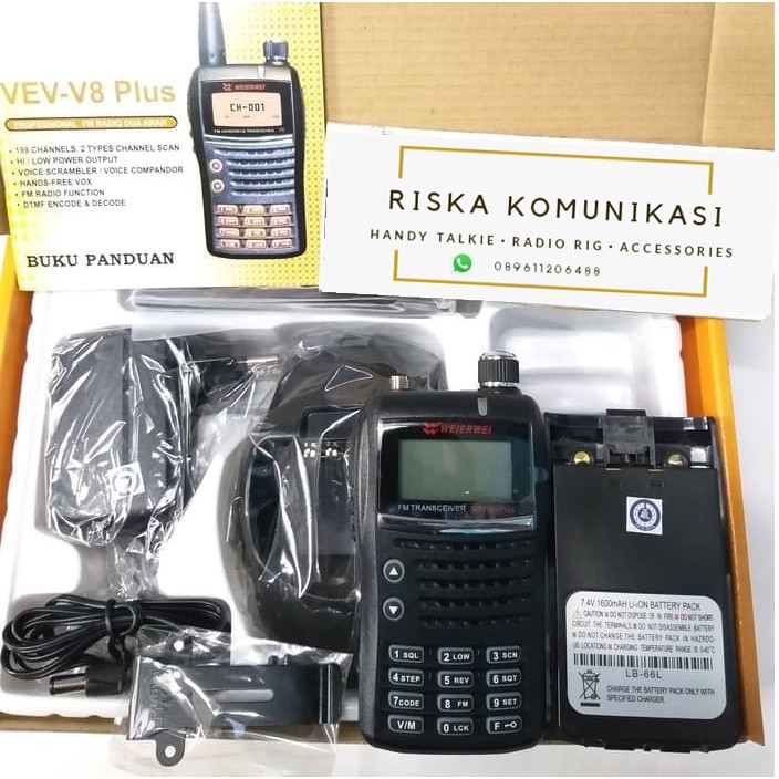HT WEIRWEI VEV V8 PLUS - HT WEIRWEI VEV V8 SINGLEBAND VHF ORIGINAL