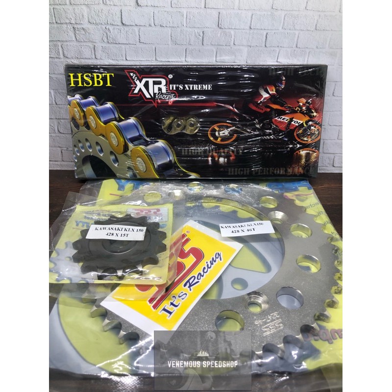 Gearset SSS 428 Rantai Xtreme HSBT KLX
