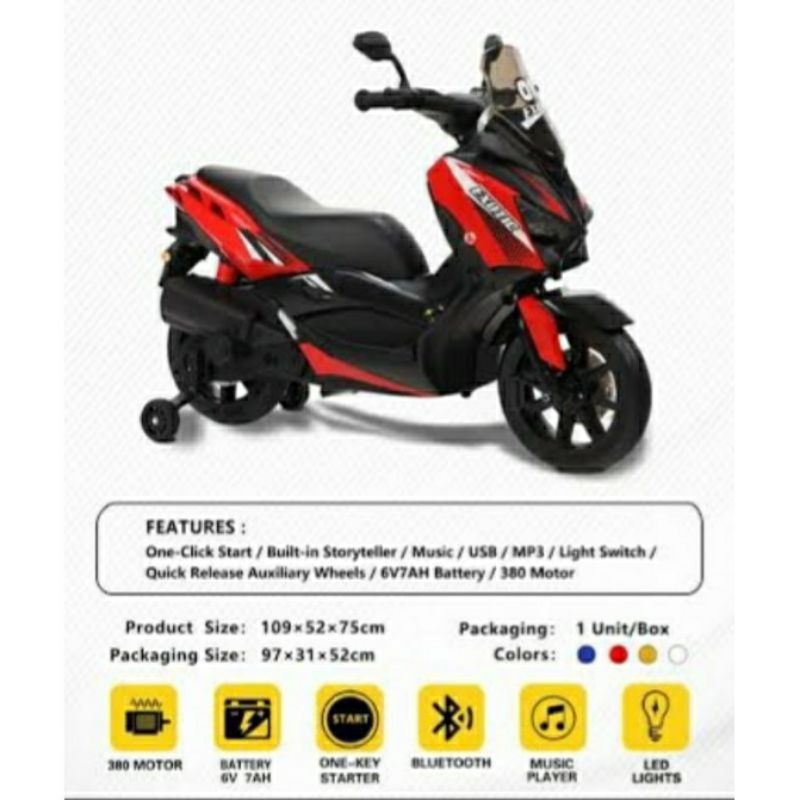 Mainan Motor Aki X-Max Motor accu XMax 4 warna 2122