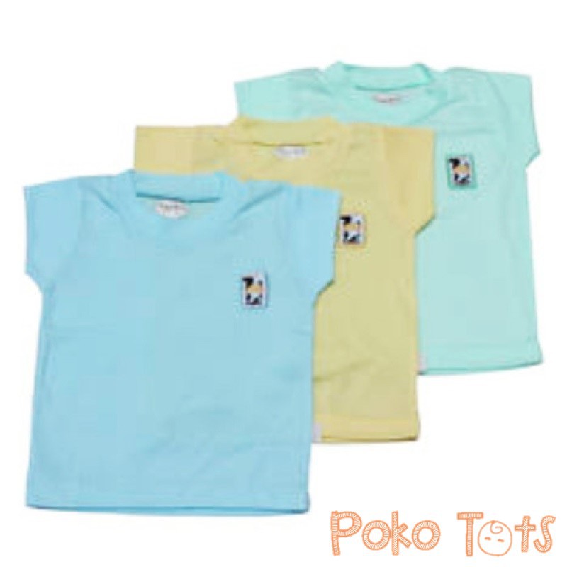 Hachi Kaos Oblong Ukuran 22 Tangan Pendek Bayi dan Anak Warna Polos