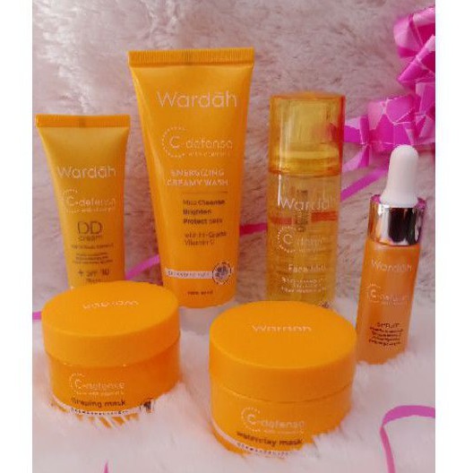wardah c-defense paket wardah DD cream wardah paket glowing