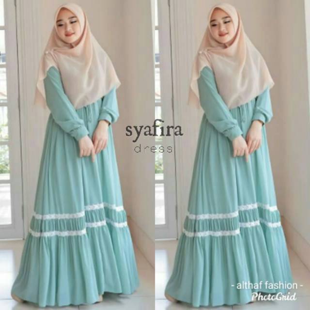 Gamis dress muslim terbaru SYAFIRA